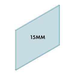 15mm Frameless Bal Glass 1200W x 1000H