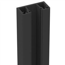 50x25mm  1400mm  HALF POST  BLACK