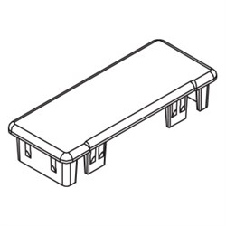 Aus 50mm  END CAP RECT HNDRL  BLACK