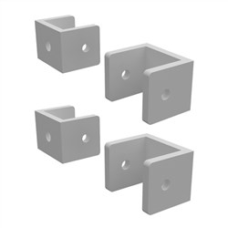 BARR  34C34 Bracket 25mmH 4 pk  White