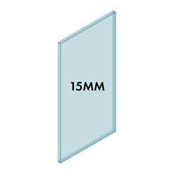 15mm Frameless Bal Glass 550W x 1000H