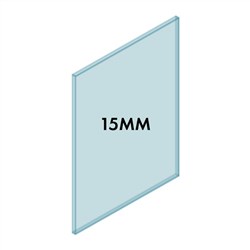 15mm Frameless Bal Glass 700W x 1000H