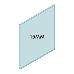 15mm Frameless Bal Glass 850W x 1000H