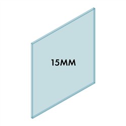 15mm Frameless Bal Glass 900W x 1000H