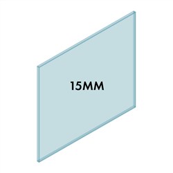15mm Frameless Bal Glass 1100W x 1000H