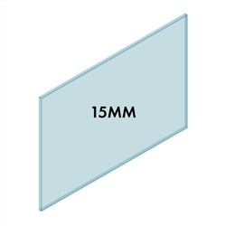 15mm Frameless Bal Glass 1400W x 1000H