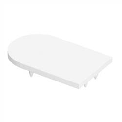 CURVA  65x40mm  END CAP  WHITE