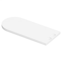 CURVA  90x40mm  END PLATE  WHITE