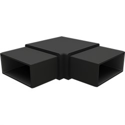 Euro  50x25mm  90 Deg Joiner  BLACK