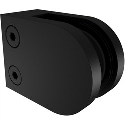 GLASS CLAMP  D FLAT BACK  BLACK