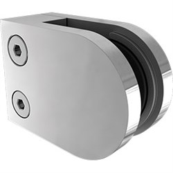 GLASS CLAMP  D FLAT BACK  POLISH