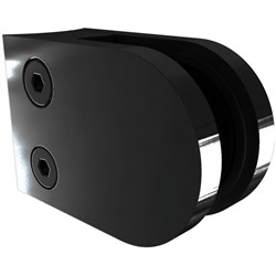 GLASS CLAMP  D RND BACK  BLACK