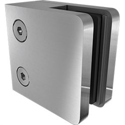 GLASS CLAMP  SQ FLAT BACK  SATIN