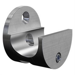 NORSK Wall Mount Rail Clamp  SATIN