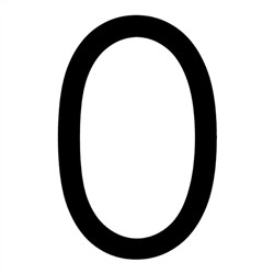 Posta  50mm High  BLACK  Num 0