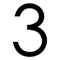 Posta  50mm High  BLACK  Num 3