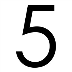 Posta  50mm High  BLACK  Num 5