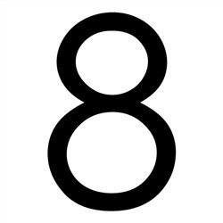 Posta  50mm High  BLACK  Num 8