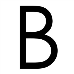 Posta  50mm High  BLACK  Letter B