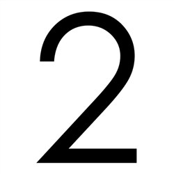 Posta  120mm High  BLACK  Num 2