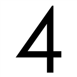 Posta  120mm High  BLACK  Num 4