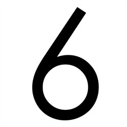 Posta  120mm High  BLACK  Num 6