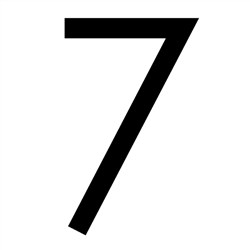 Posta  120mm High  BLACK  Num 7