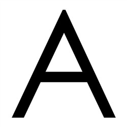 Posta  120mm High  BLACK  Letter A