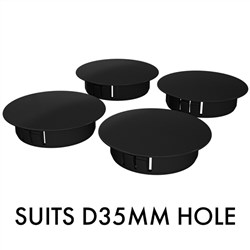 Post Plug 42mm Diam 4PK BLACK
