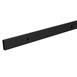 STAL RAIL DRILLED  1650mm long  Black