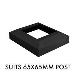 2 PC DOMICAL COVER 65mm post  BLACK