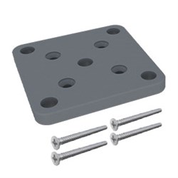 BASE PLATE SET 50mm post   SILVER